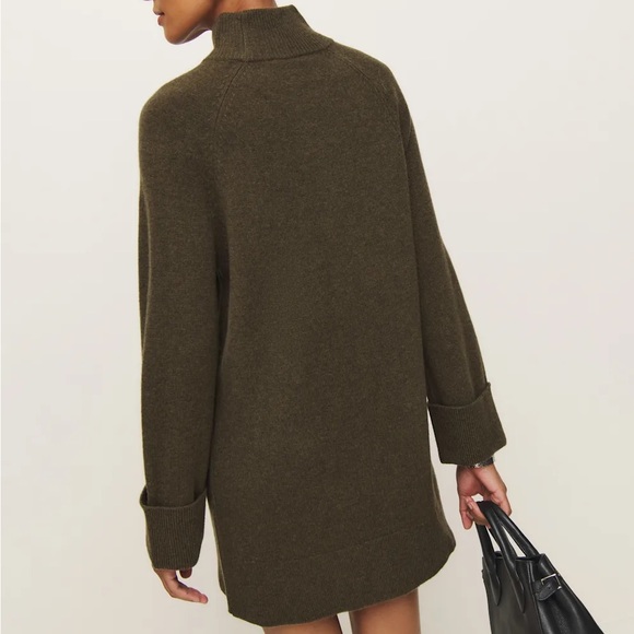 Reformation Tate Regenerative Wool Sweater Dress in Kelp XS - Picture 3 of 6